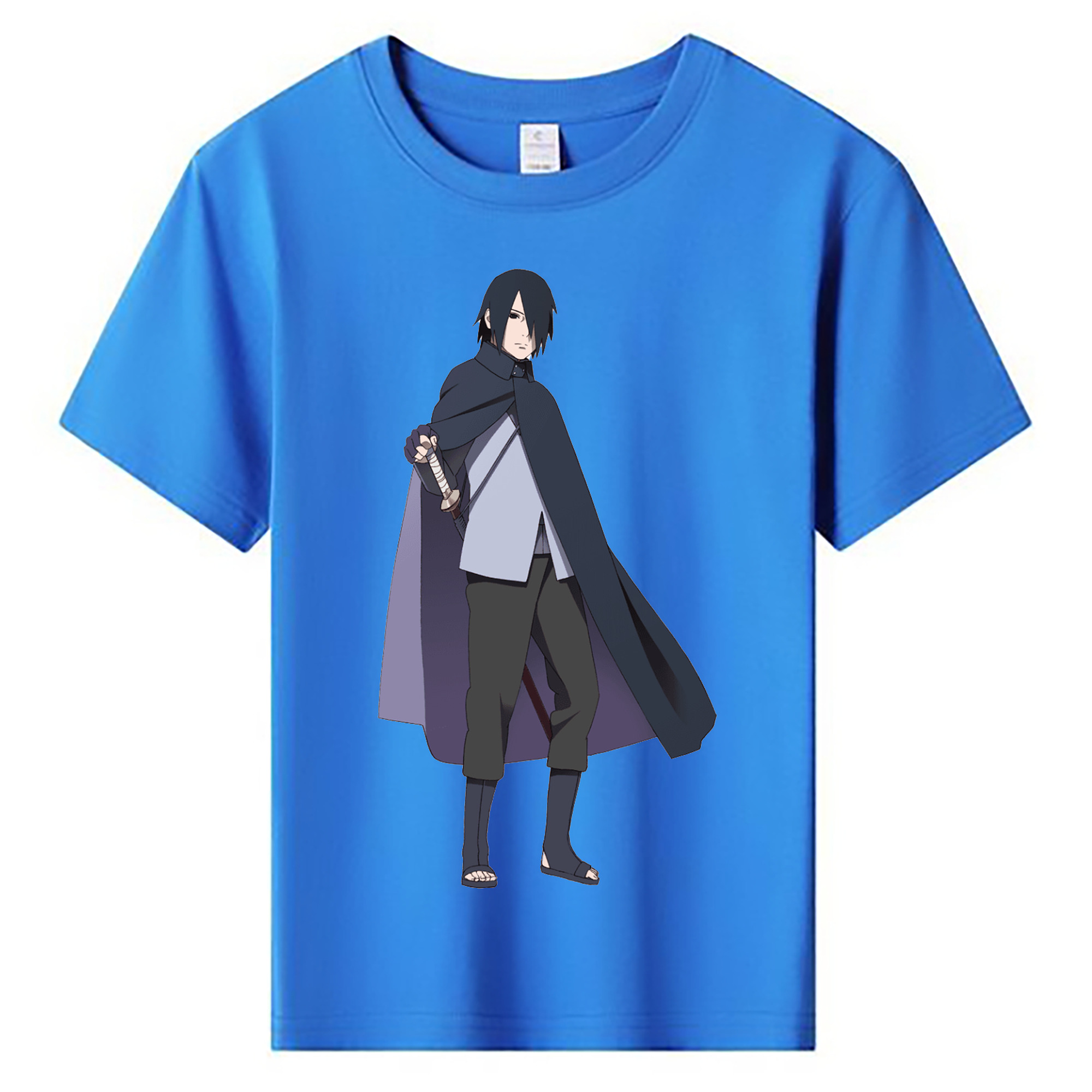 （画像用） NARUTO -ナルト- うちは サスケ Uchiha Sasuke 綿100％キッズTシャツ（フロントプリント）